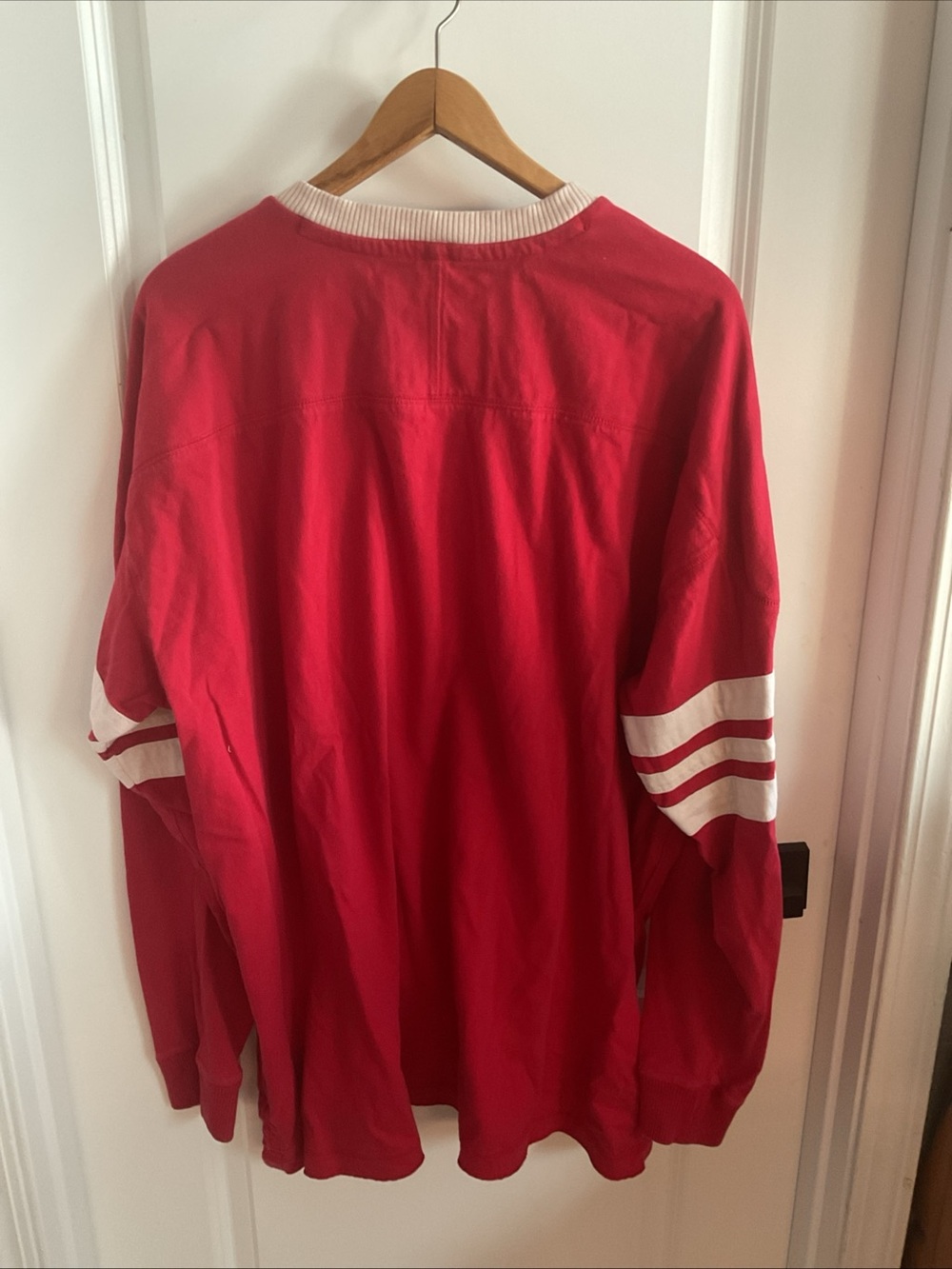 Mitchell & Ness - Red Detroit Red Wings Pullover Hockey Jersey with White Trim - Picture 4 of 13